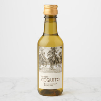 Palmier Cocotier Tropical pour Étiquette de Vin Co