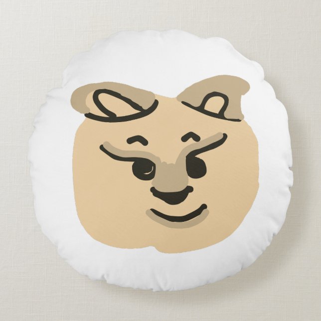 Palmier Cute Coussin Rond (Devant)