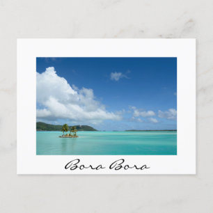 Palmier dans la lagune Bora Bora carte postale en