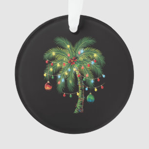 Palmier de Noël tropical avec lumières et ornement