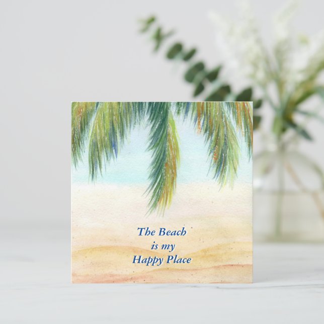 Palmier par jour ensoleillé sur la plage (Debout devant)