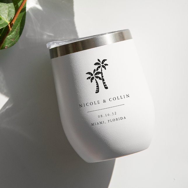 Palmier Tropical Destination Mariage Faveur (Créateur téléchargé)