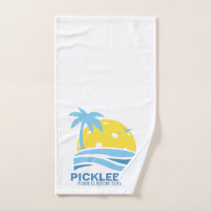 Palmier tropical Sun de Pickleball votre texte