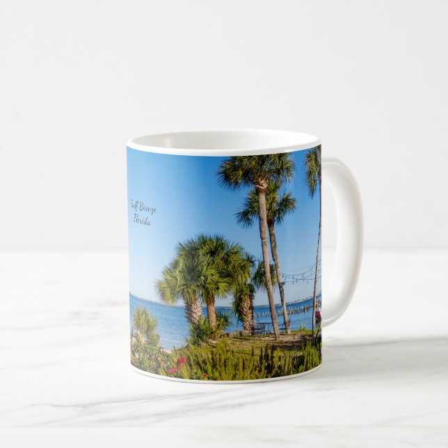 Palmiers Bayside Matin Mug classique (Devant droit)