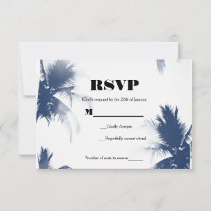 Palmiers Blanc Glamour Chic Moderne Tropical RSVP