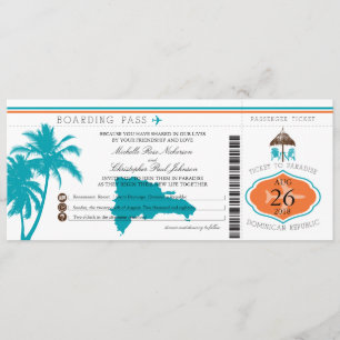 Palmiers de carte d'embarquement de la République