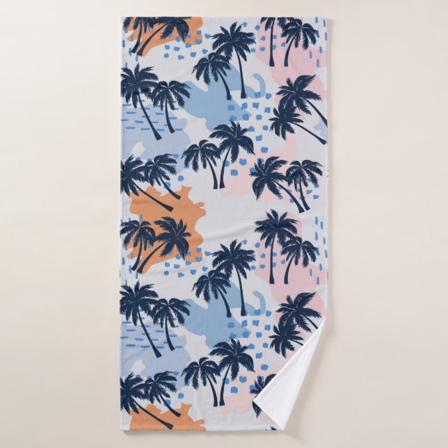 Palmiers d'été sans soudure motif, cocotier palmie (Serviette de bain)