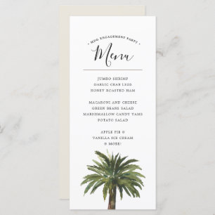 Palmiers Dusty Coastal Mariage Dinner Event Menu