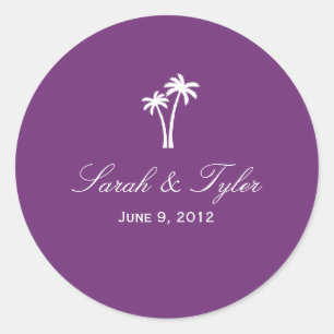 Palmiers Favoriser Sticker - Violet