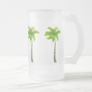 Palmiers Frosted 16 oz Frosted Glass Mug