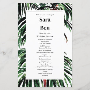 Palmiers peints Mariage de plage moderne