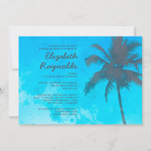 Palmiers rustiques Invitations de douche nuptiale
