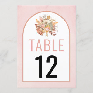 Palmiers séchés et pampas herbe douce rose mariage