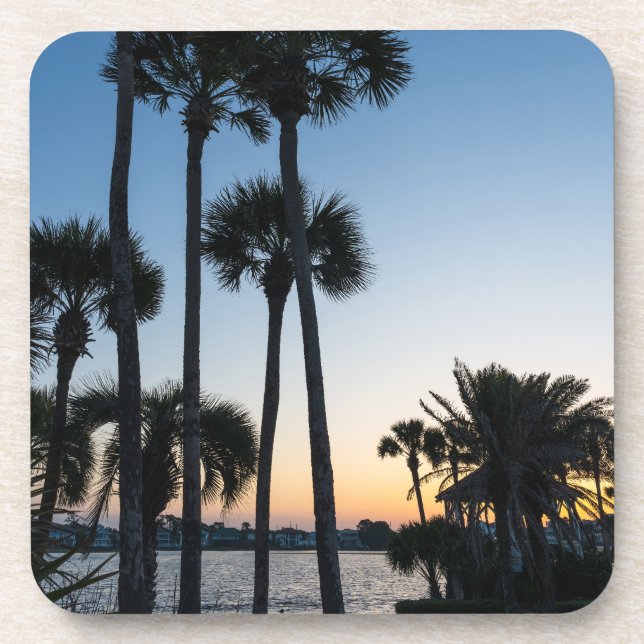 Palmiers Sunrise Destin Floride Dessous de verre S (Devant)