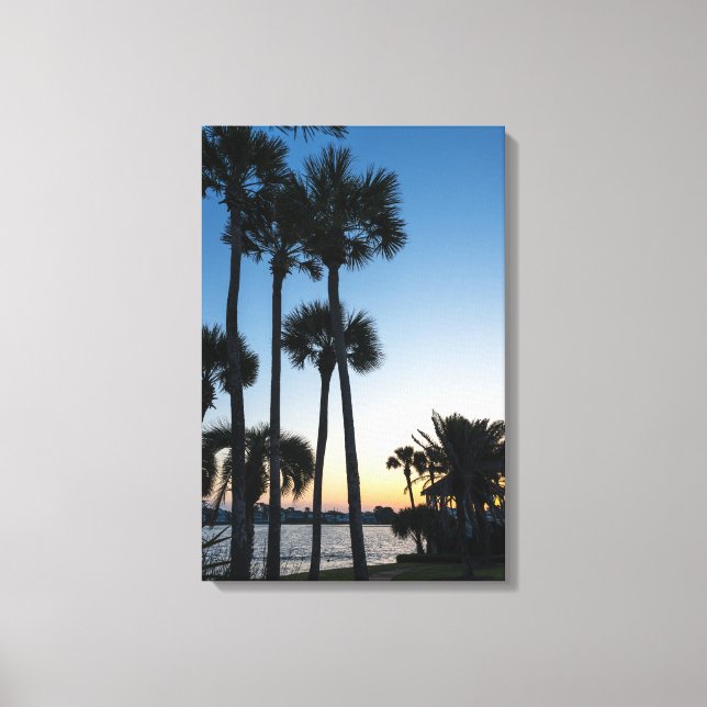 Palmiers Sunrise Destin Floride toile Imprimer (Recto)