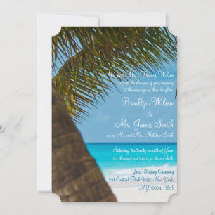 Palmiers Sur Plage Invitations De Mariage