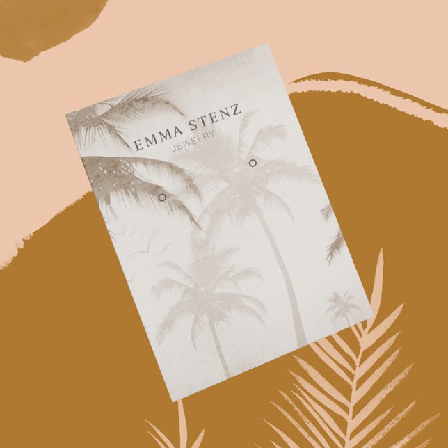Palmiers Terre Oiseaux Porte carte (Créateur téléchargé)