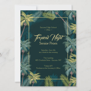 Palmiers tropicaux 5x7 Invitation