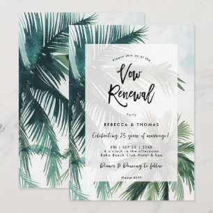 palmiers tropicaux annonce une invitation au renou