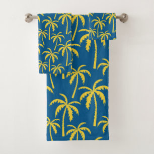 Palmiers tropicaux Blue Yellow Beach Island
