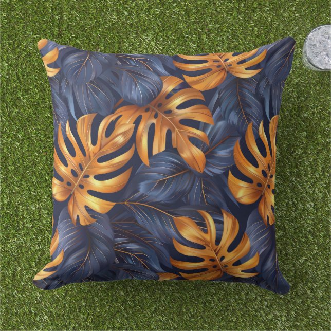 Palmiers tropicaux Coussin extérieur (Herbe)
