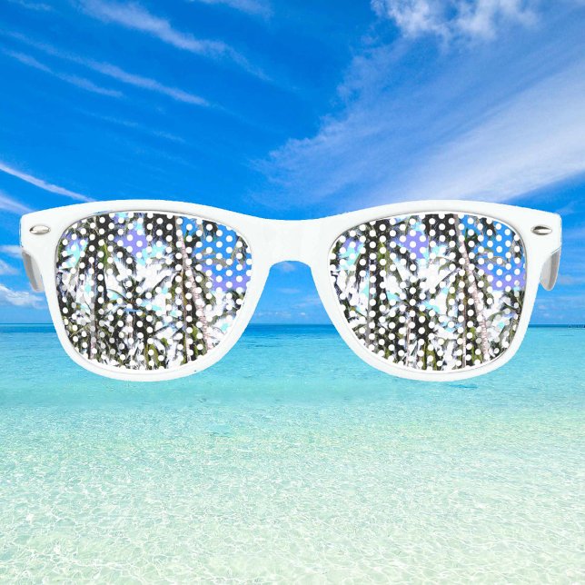 Palmiers tropicaux Lunettes de soleil rétros (Créateur téléchargé)