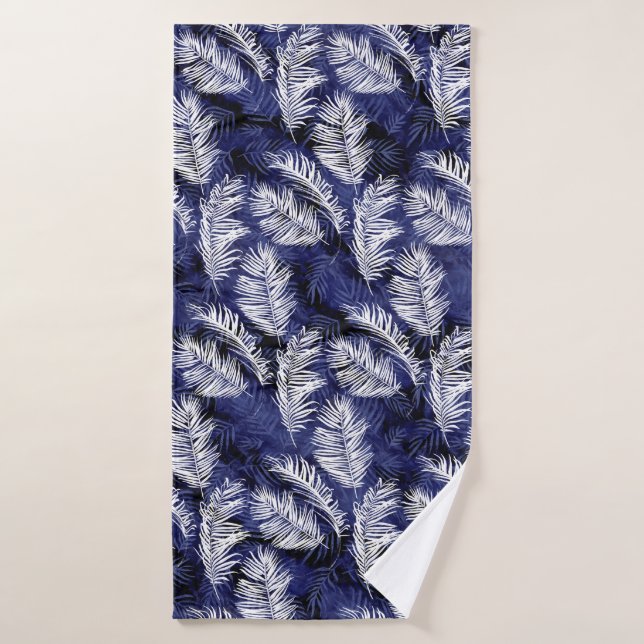 Palms d'Indigo (Serviette de bain)