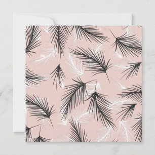 Palms noir blanc Tone rose carte