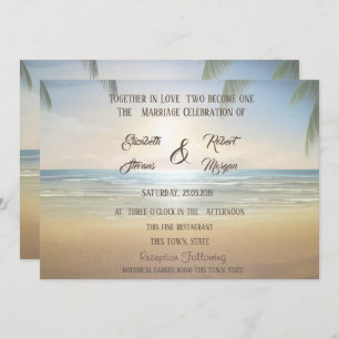 Palms Sunset Beach Invitation