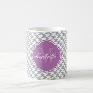 Paloma Houndstooth Monogram Mug