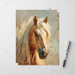 Palomino Horse Portrait Scrapbook Papier