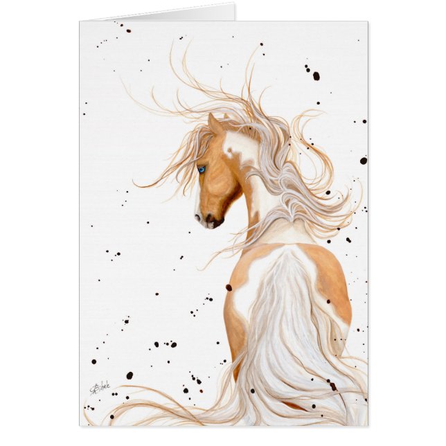 Palomino majestueux de cheval par la carte de (Devant)