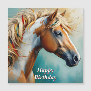 Palomino Peinture Mustang Portrait Anniversaire