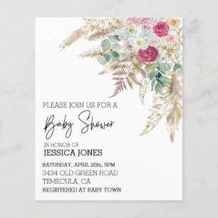 Pampas Boho Grass Floral Aquarelle Budget