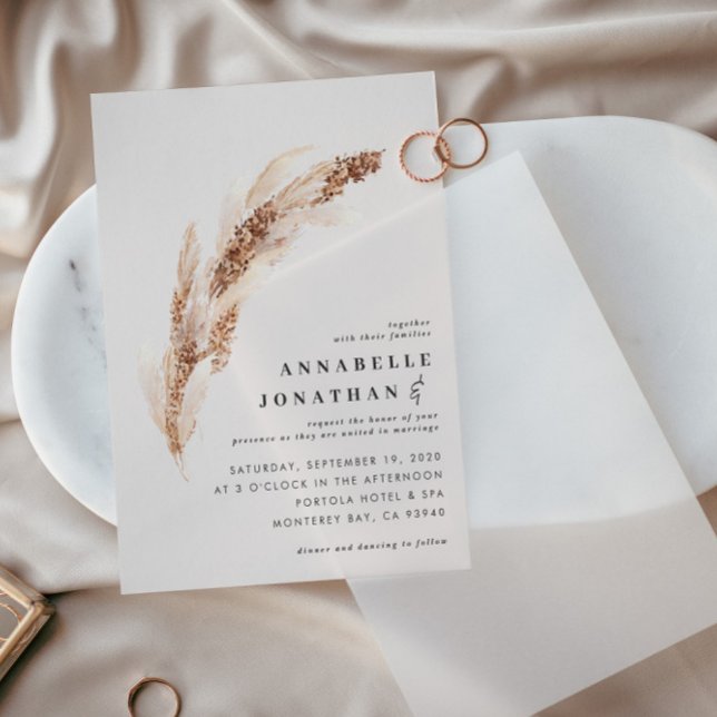 Pampas boho naturel herbe mariage élégant (Créateur téléchargé)