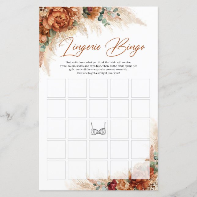 Pampas bordeaux en terre cuite tropicale Lingerie  (Devant)