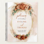 Pampas bordeaux rouillé en terre cuite à l'aquarel<br><div class="desc">Entrez dans le monde sauvage de la planification mariage avec la tendance aquarelle terre cuite rouille pampas Planner! Ce planificateur n'est pas votre organisateur moyen ; c'est un compagnon audacieux et aventureux pour quiconque cherche à ajouter une touche de charme bohème à son grand jour. Avec ses tonalités terreuses et...</div>