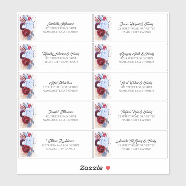 Pampas Grass Guest Name Étiquette de adresse (Feuille)