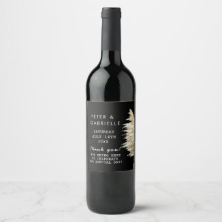 Pampas Grass Mariage Vin bouteille Étiquette