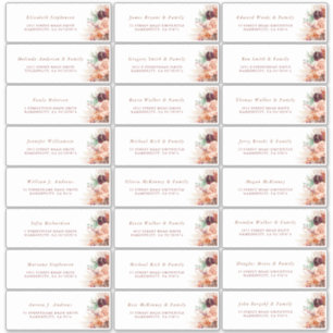 Pampas Grass Orange Individuel Étiquette de adress