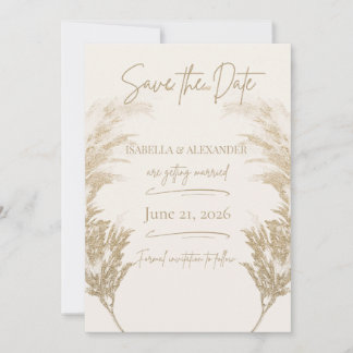 Pampas Grass Save the Date