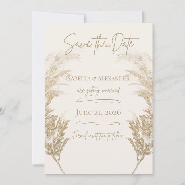 Pampas Grass Save the Date (Devant)