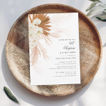 Pampas Grass Script 60e anniversaire Surprise Part<br><div class="desc">Pampas Grass Burnt Orange 60th Birthday Party Invitation avec palmiers du désert botanique avec typographie moderne et disposition sur arrière - plan blanc. Vous pouvez customiser complètement cette carte pour d'autres événements spéciaux en cliquant sur le bouton "Personnaliser" pour changer l'année, la disposition, la couleur du texte et bien plus...</div>