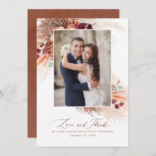 Pampas Grass Terracotta Floral Mariage Merci