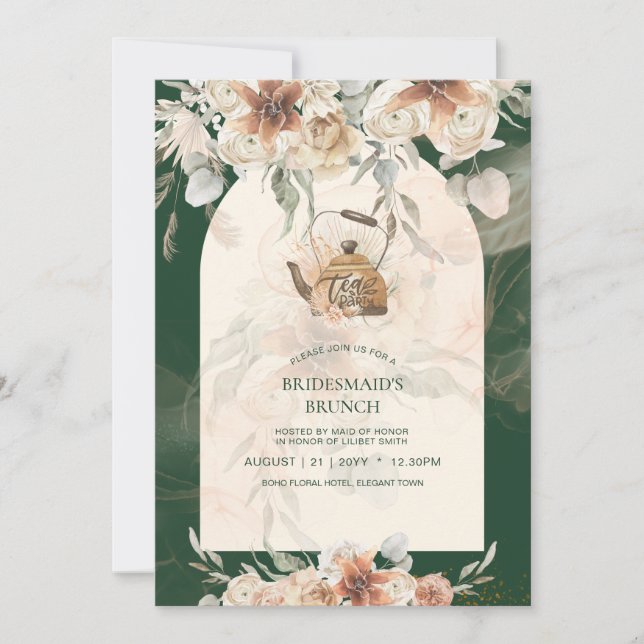 Pampas Grass THÉ Fête des mariées Déjeuner (Devant)