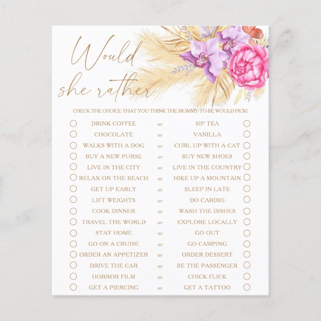 Pampas herbe - Elle préfère le jeu (Devant)