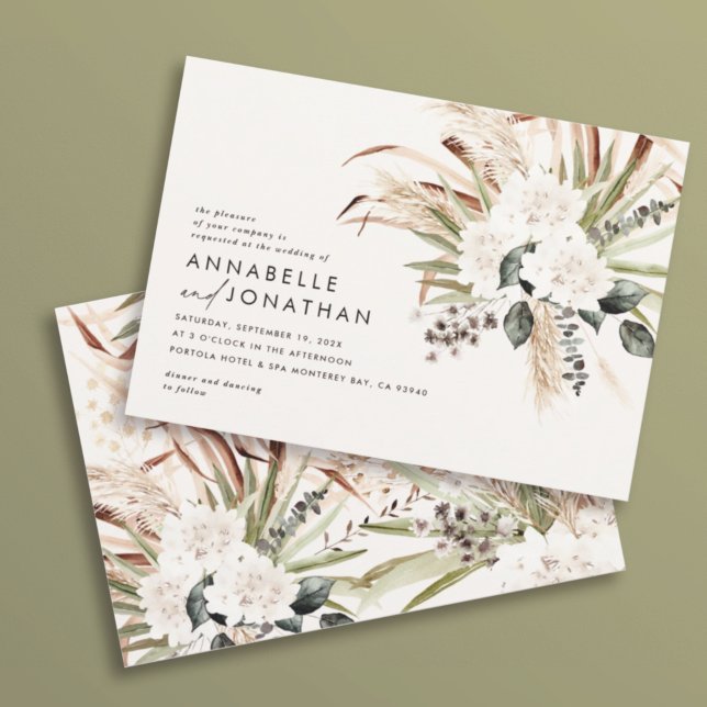 Pampas herbe eucalyptus mariage rustique moderne (Créateur téléchargé)