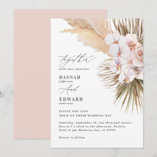 Pampas herbe palmier orchidée moderne rustique