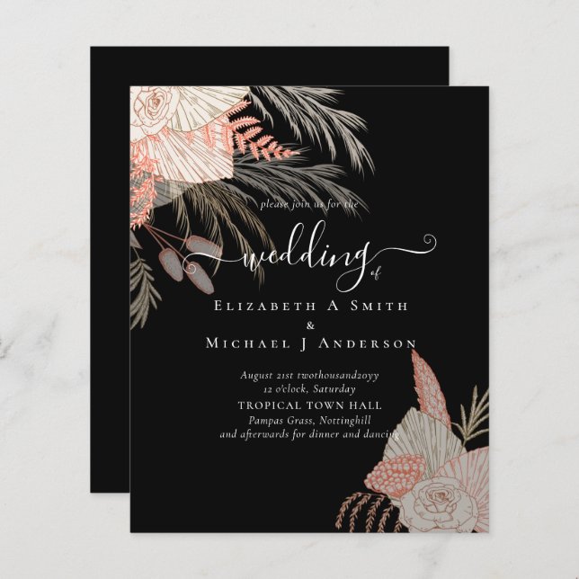 Pampas Tropical Grass Terracotta Mariage (Devant / Derrière)