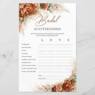 Pampas tropicale herbe cuivre Bridal Scattergories